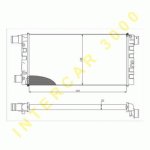 COOLING RADIATOR 449x248x29 0.9cc -09/03 / 1.1SPi -09/03 +/- A/C (NISS.61814) FIAT SEICENTO 98-07