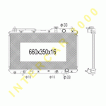 COOLING RADIATOR 660x350x16 2.0i 16V PETROL MANUAL+/- A/C (NISS.681021) HONDA CR-V 97-02 