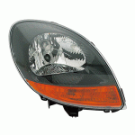 HEAD LAMP RIGHT BLACK ELECTRICAL WITH YELLOW INDICATOR RENAULT KANGOO 03-08 