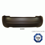 REAR BUMPER PRIMED WITH PUNCTURE HOLES FOR PARK DISTANCE CONTROL WITH TUV FIAT 500 07- 