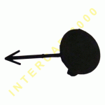 COVER FOR TOW HOOK IN FRONT BUMPER SPORT -10 PEUGEOT 207 06-12