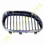 GRILL RIGHT PLASTIC WITH BLACK RIBS(ONLY OUTER CHROME) WITH CHROME FRAME 05-09 BMW 5 series E60 SEDAN - E61 WAGON 03-07 