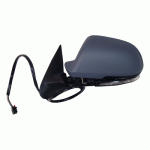 DOOR MIRROR LEFT ELECTRICAL PRIMED WITH HEATER AND INDICATOR AND FOOT LAMP FOLDABLE ASPHERICAL GLASS 11 PIN (A QUALITY) SKODA OCTAVIA 09-13