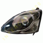 HEAD LAMP LEFT ELECTRICAL SMOKED H/B H1/HB3 WITH GLASS BULB HONDA CIVIC SEDAN-H/B-L/B 04-06 