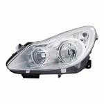 HEAD LAMP LEFT CHROME WITH MOTOR H1/H7 OPEL CORSA D 06-11