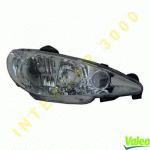 HEAD LAMP RIGHT H1/H7 06- VALEO PEUGEOT 206 98- 