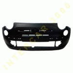FRONT BUMPER BLACK WITH HOLES FOR STRIP FIAT 500 07- 