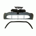 FRONT BUMPER PRIMED WITH SPOILER AND GRILL PLASTIC UPPER RENAULT CLIO 13-16