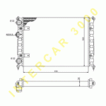 РАДИАТОР ВОДЕН 430x322x34 SEAT CORDOBA 93-99 