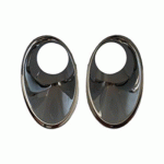 FRONT BUMPER FRAMES CHROME WITH HOLES FOR FOG LAMPS CHROME (RIGHT+LEFT) SET RENAULT MEGANE COUPE 08-14