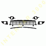РЕШЕТКА В ПРЕДНА БРОНЯ КОМПЛЕКТ С ХРОМИРАНИ РАМКИ ЗА ХАЛОГЕНИ RENAULT SCENIC 06-08