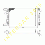 COOLING RADIATOR 450x285x42 1.1MPi +/- A/C 04/98-09/03 (NISS.61785) FIAT SEICENTO 98-07