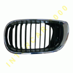 GRILL PLASTIC LEFT WITH RIBS BLACK AND WITH FRAME CHROME 01- BMW 3 series E46 4/5dr.98-05 