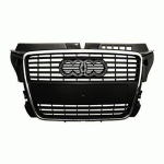 РЕШЕТКА ПЛАСТИЧНА ЧЕРНА (С ХРОМ РАМКА) AUDI A3 08-13