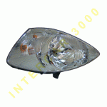 HEAD LAMP LEFT CHROME WITH WHITE INDICATOR H4 OE HYUNDAI MATRIX 08- 