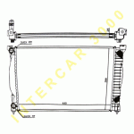 РАДИАТОР ВОДЕН 632x399x26 1.8i TURBO/1.9TDi/2.0PDTi/2.0FSi/2.0 16V/2.0TFSi ВСИЧКИ ДВИГАТЕЛИ АВТОМАТИК +/- A/C (NISS.60305A) AUDI A4 05-08