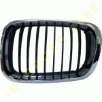 GRILL PLASTIC LEFT WITH RIBS BLACK WITH FRAME CHROME BMW 3 series E46 4/5dr.98-05 