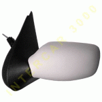 DOOR MIRROR LEFT PRIMED WITH CABLE FORD FIESTA 99-02 