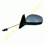 DOOR MIRROR LEFT PRIMED WITH CABLE ASPHERICAL GLASS SKODA FABIA 07-10