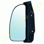 GLASS FOR DOOR MIRROR LEFT SMALL WITH BASE 99- PEUGEOT BOXER 94-06 