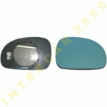 GLASS FOR DOOR MIRROR RIGHT ELECTRICAL WITH HEATER 99- PEUGEOT 406 96-04